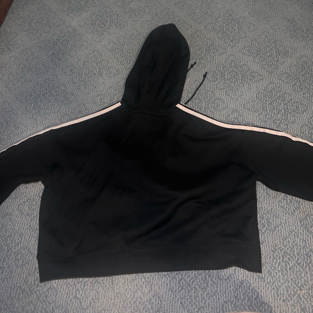 Cropped black adidas hoodie